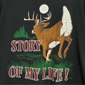 Vintage Buck Shirt Story of My Life 1989 Hunting Deer White Tail Graphic Tee